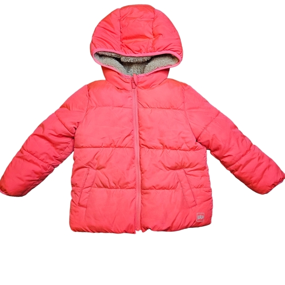 GAP Other - Gap Girl's 5 Pink Fleece Lined Puffer Jacket